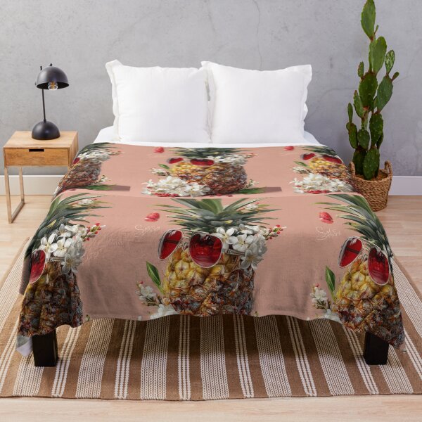 Item preview, Pineapple Tropical Fruits and Flowers designed and sold by Grafititee.