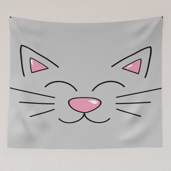 Item preview, Happiness. Smiling cat face  designed and sold by ZorianArt.