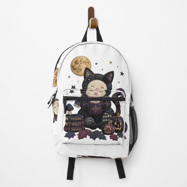 Item preview, Midnight Cocoa Black Cat Patchwork Halloween Design designed and sold by Panom Suavichien.