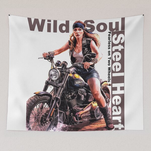 Item preview, Wild Soul-Steel Heart - Fearless on Two Wheels designed and sold by Concept-Hub.