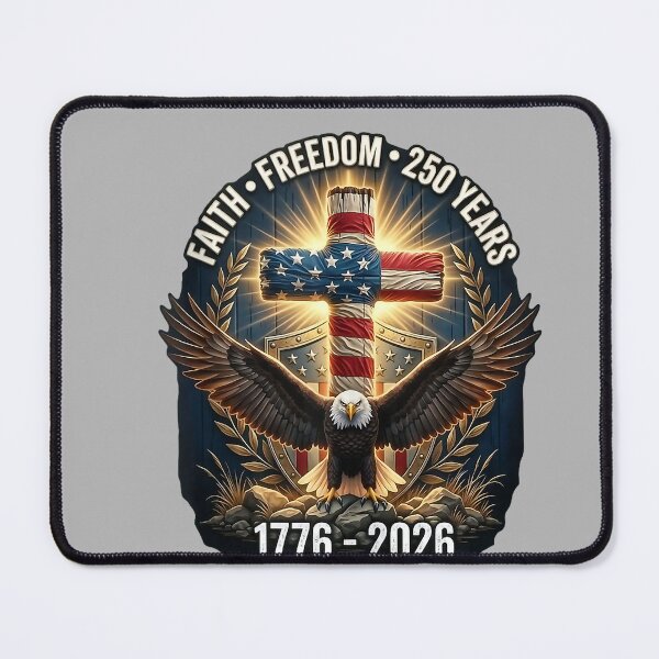Item preview, Faith Freedom Tree Roots 250 Years Christian Patriotic Cross Tank Top designed and sold by GreggRoss.