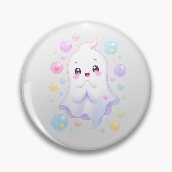 Item preview, Cute Kawaii Ghost with Pastel Bubbles designed and sold by naragon4289.