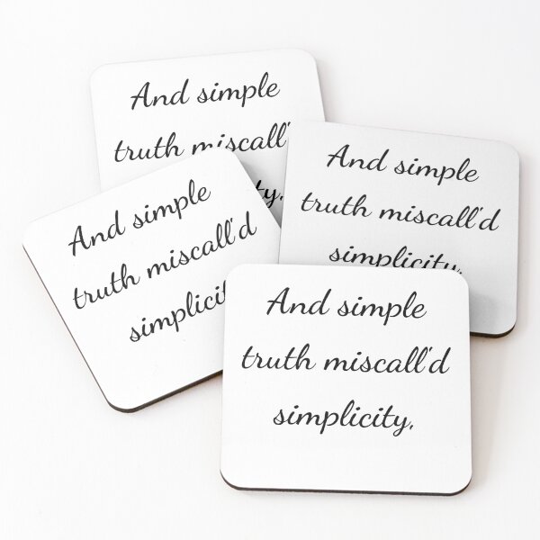 Item preview, “And simple truth miscall'd simplicity,” - handwriting black designed and sold by ariksworld.