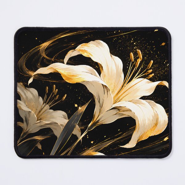 Item preview, Golden Wind – Minimalist White Lilies designed and sold by bauschberts.