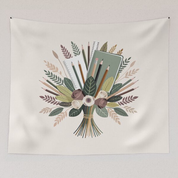 Item preview, Soft School Supplies Bouquet Design  designed and sold by TrendMorphic.
