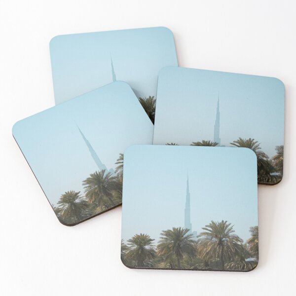 Item preview, Burj Khalifa Beyond the Palms | Dubai Skyline | Minimalist Travel Photography designed and sold by StyleForge Apparel.