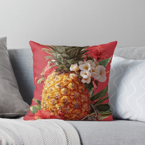 Item preview, Pineapple Tropical Fruits and Flowers designed and sold by Grafititee.