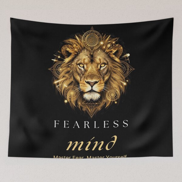Item preview, Fearless Mind Lion Motivation Design designed and sold by Hayir Design.