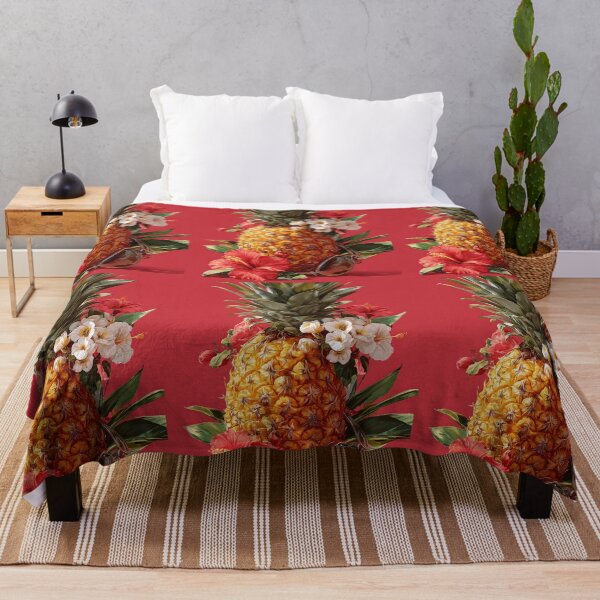 Item preview, Pineapple Tropical Fruits and Flowers designed and sold by Grafititee.