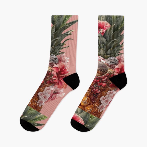 Item preview, Pineapple Tropical Fruits and Flowers designed and sold by Grafititee.