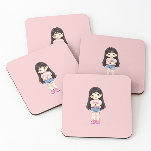 Item preview, Cute Chibi Girl — I Love Myself Self-Love Positive Art designed and sold by Bondingbonding.