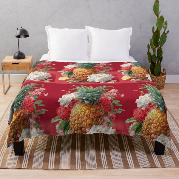 Item preview, Pineapple Tropical Fruits and Flowers designed and sold by Grafititee.