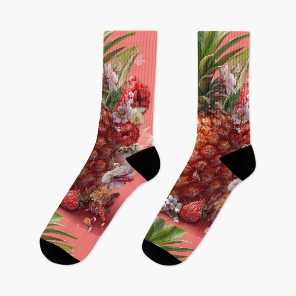 Item preview, Pineapple Tropical Fruits and Flowers designed and sold by Grafititee.