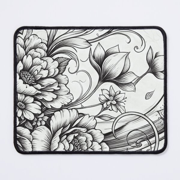 Item preview, Intricate Ink Floral Filigree Art Print designed and sold by SassyArtistry.