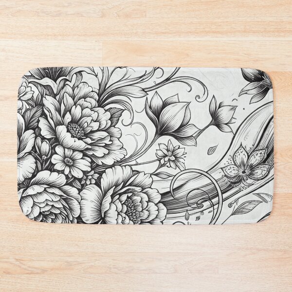 Item preview, Intricate Ink Floral Filigree Art Print designed and sold by SassyArtistry.