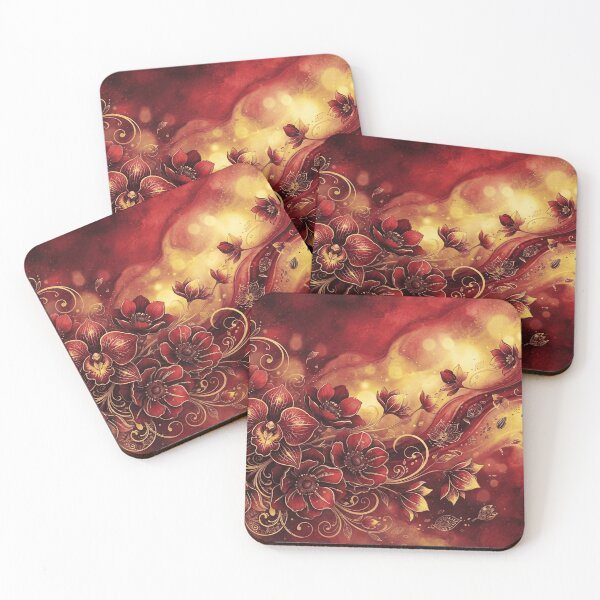 Item preview, Crimson And Gold Fantasy Orchid Art designed and sold by SassyArtistry.