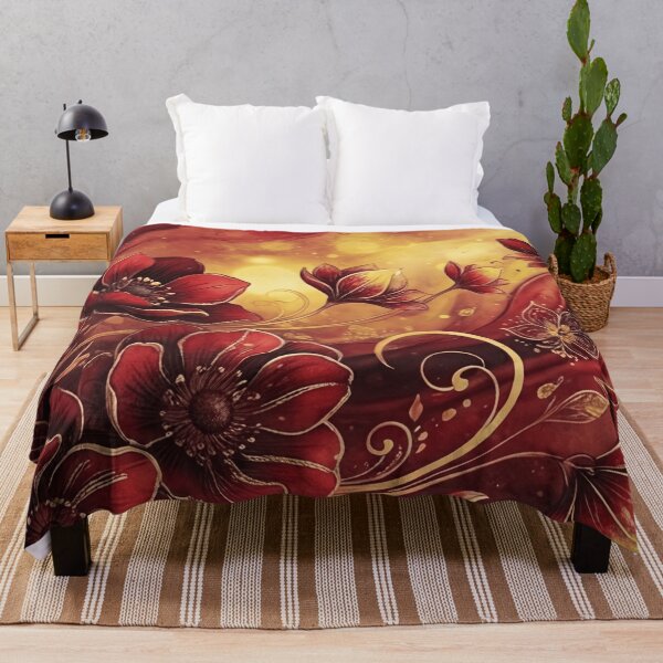 Item preview, Crimson And Gold Fantasy Orchid Art designed and sold by SassyArtistry.