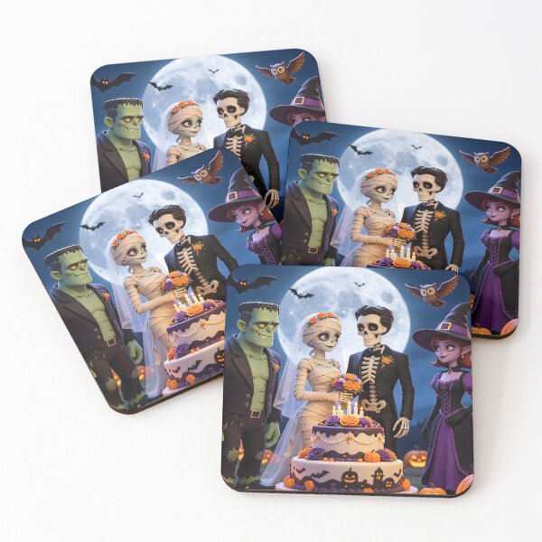Item preview, The Illustration of Wedding on Halloween Night designed and sold by Pim-Crystal.