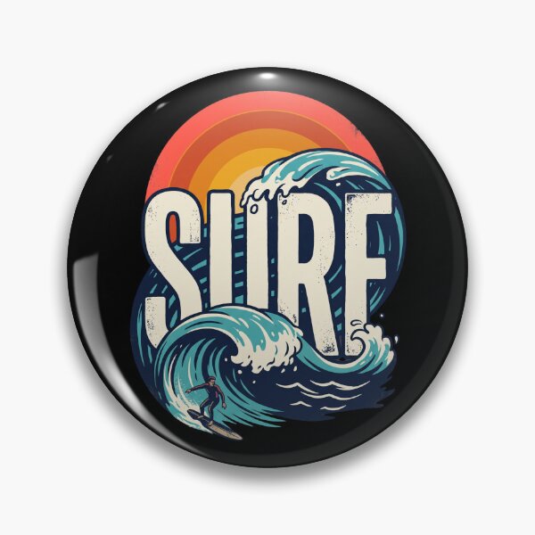 Item preview, Surf Vintage Retro Ocean Wave designed and sold by dudelinart.