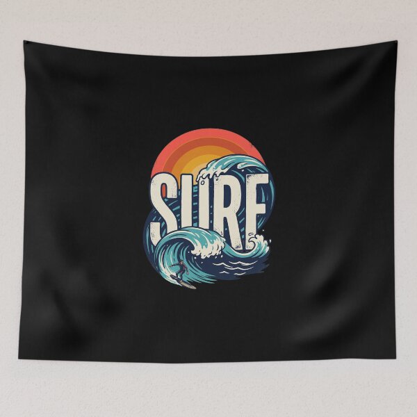 Item preview, Surf Vintage Retro Ocean Wave designed and sold by dudelinart.