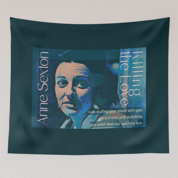 Item preview, Anne Sexton quote: I am stuffing your mouth with your promises and watching you vomit them out upon my face. designed and sold by artbleed.