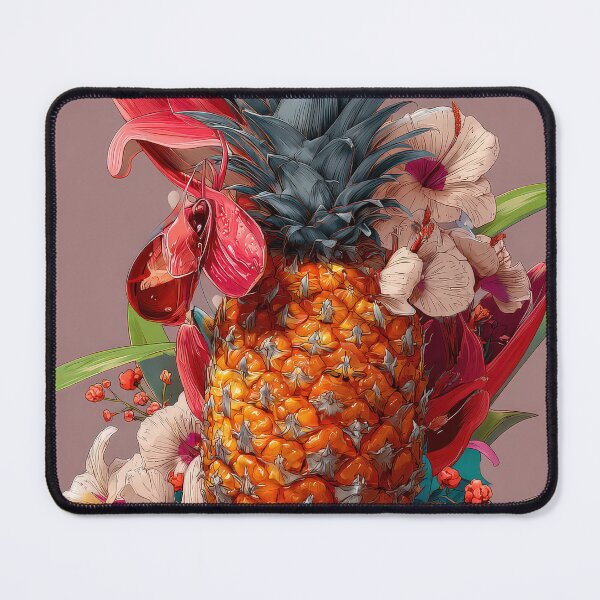 Item preview, Pineapple Tropical Fruits and Flowers designed and sold by Grafititee.