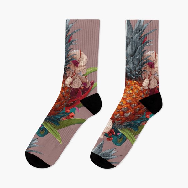 Item preview, Pineapple Tropical Fruits and Flowers designed and sold by Grafititee.