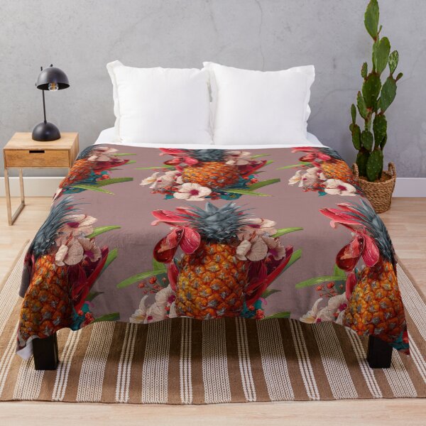 Item preview, Pineapple Tropical Fruits and Flowers designed and sold by Grafititee.