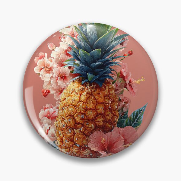 Item preview, Pineapple Tropical Fruits and Flowers designed and sold by Grafititee.