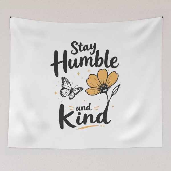 Item preview, Stay Humble and Kind Butterfly Flower designed and sold by DavidTeeStudio.