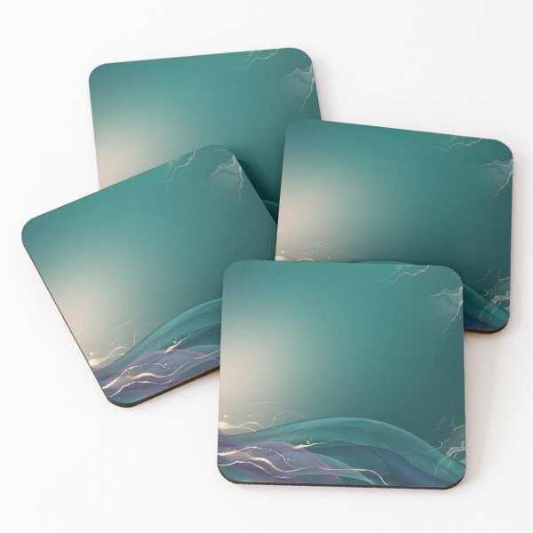 Item preview, Emerald Green Abstract Marble Wave Art designed and sold by SassyArtistry.