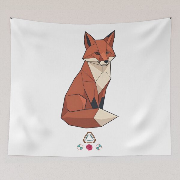 Item preview, Low Poly Red Fox – Modern Geometric Wildlife Design designed and sold by Whimsy Trail Co.