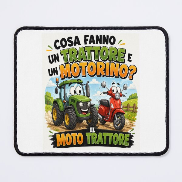 Item preview, Funny Tractor and Scooter – Moto Trattore Cartoon Joke designed and sold by RipantinaFantasy .