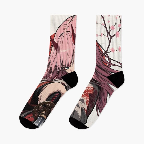 Item preview, Pink Horned Anime Warrior Girl with Katana | Japanese Oni Aesthetic Art Print designed and sold by Dyan4.