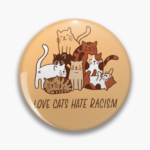 Item preview, Love cats hate racism designed and sold by Lenock.