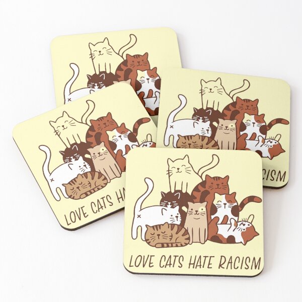 Item preview, Love cats hate racism designed and sold by Lenock.