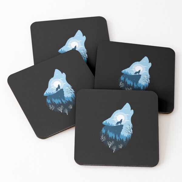 Item preview, Wolf Howling Moon Forest Wilderness Nature Lover designed and sold by PopStars1993.