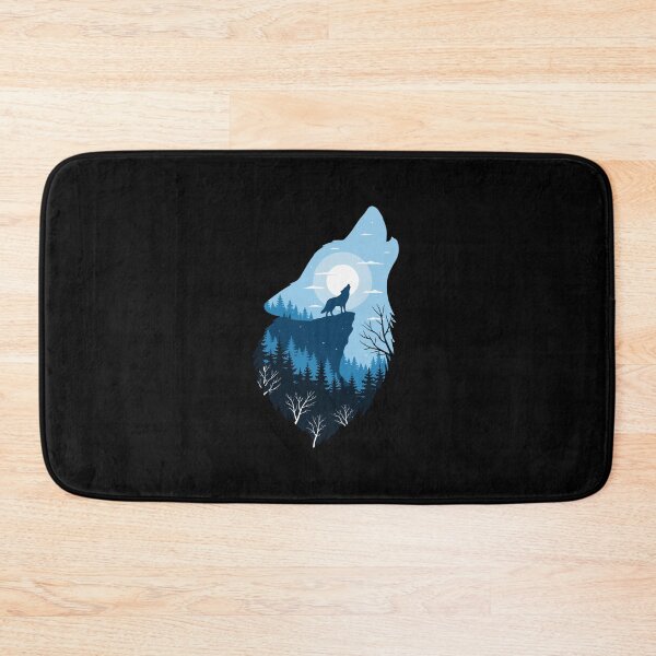 Item preview, Wolf Howling Moon Forest Wilderness Nature Lover designed and sold by PopStars1993.
