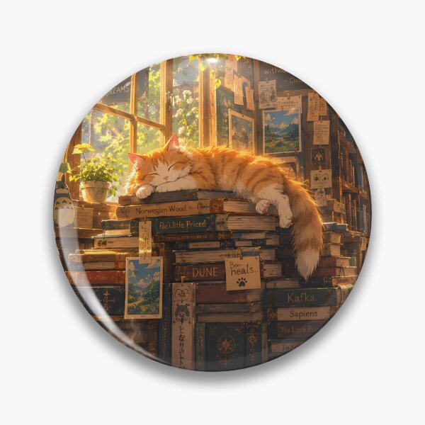Item preview, Cozy Bookstore Cat designed and sold by Day Dreamer.