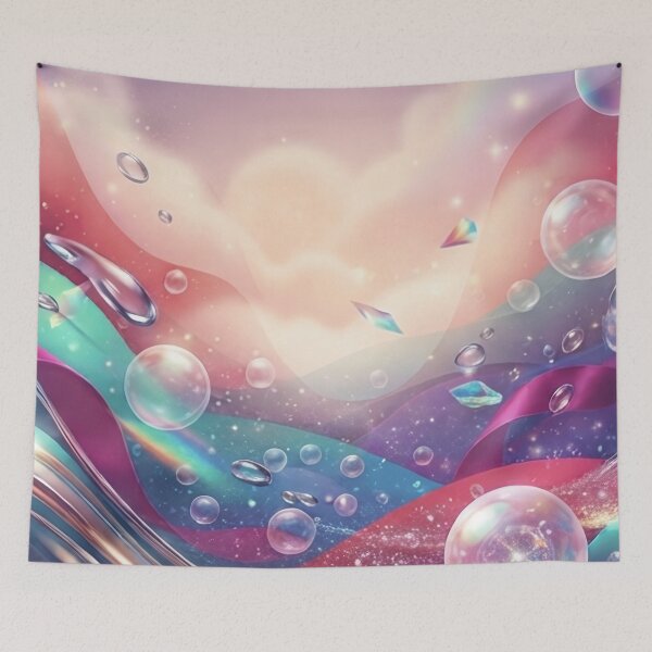 Item preview, Psychedelic Iridescent Bubble Fluid Art designed and sold by SassyArtistry.