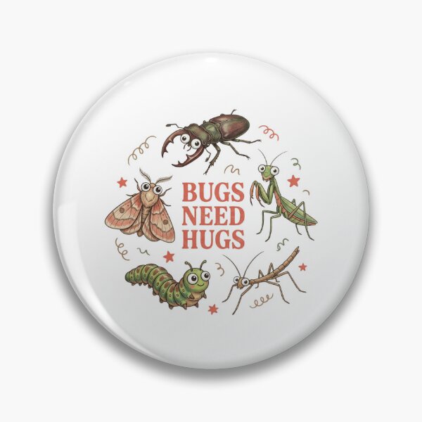 Item preview, Cute Bugs Need Hugs Funny Insect Art Print Whimsical Entomology Nature Lover Gift designed and sold by raedattia.
