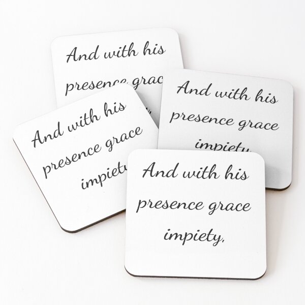 Item preview, “And with his presence grace impiety,” - handwriting black designed and sold by ariksworld.
