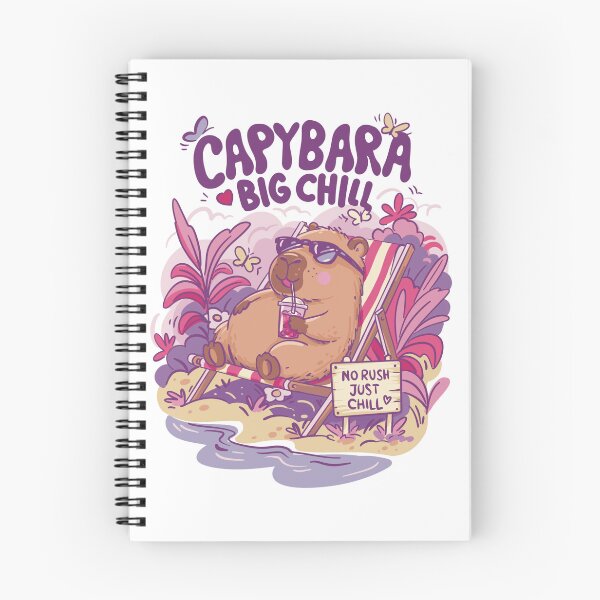 Item preview, Capybara big chill, t shirt print, hand drawn illustration  designed and sold by NatalkaP.