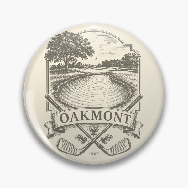 Item preview, Vintage Oakmont Golf Course Sketch Art designed and sold by Imaginationbeyond.