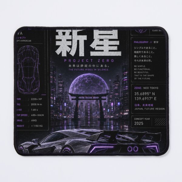 Item preview, Project Zero ZX-07 Nova | Futuristic Hypercar Concept Poster designed and sold by MidnightPistons.