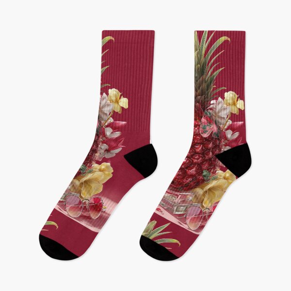 Item preview, Pineapple Tropical Fruits and Flowers designed and sold by Grafititee.
