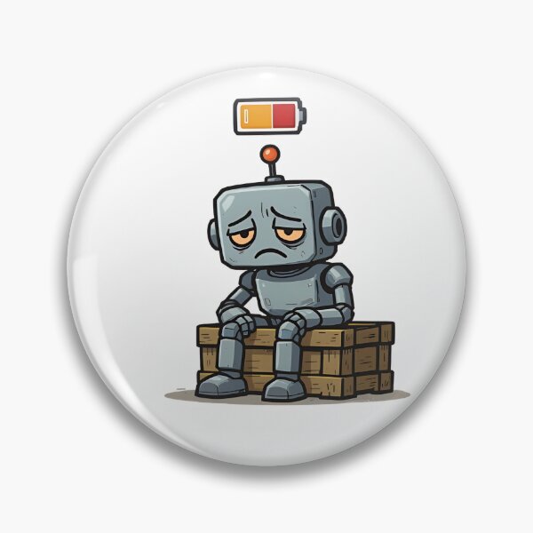 Item preview, Tired robot designed and sold by HarryBozz.