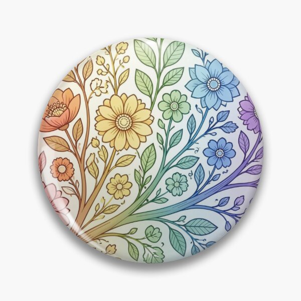Item preview, Rainbow Geometric Floral Pattern – Vibrant Psychedelic Abstract Art designed and sold by MEHMET CAN.