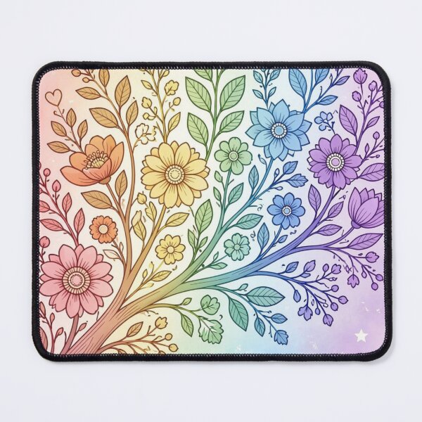Item preview, Rainbow Geometric Floral Pattern – Vibrant Psychedelic Abstract Art designed and sold by MEHMET CAN.