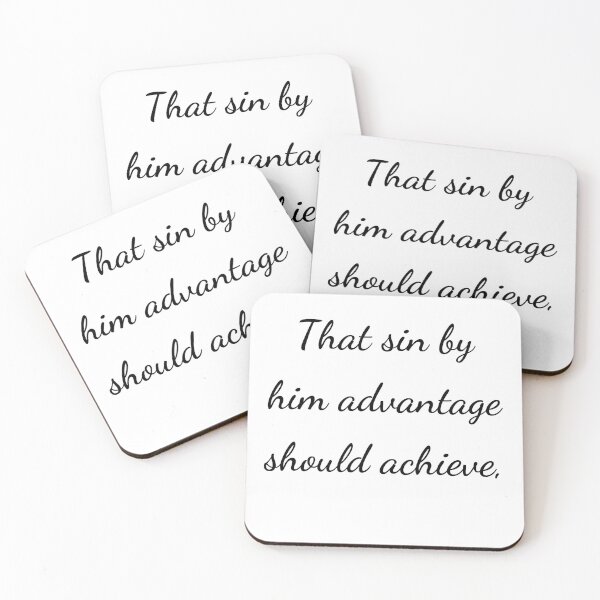 Item preview, “That sin by him advantage should achieve,” - handwriting black designed and sold by ariksworld.
